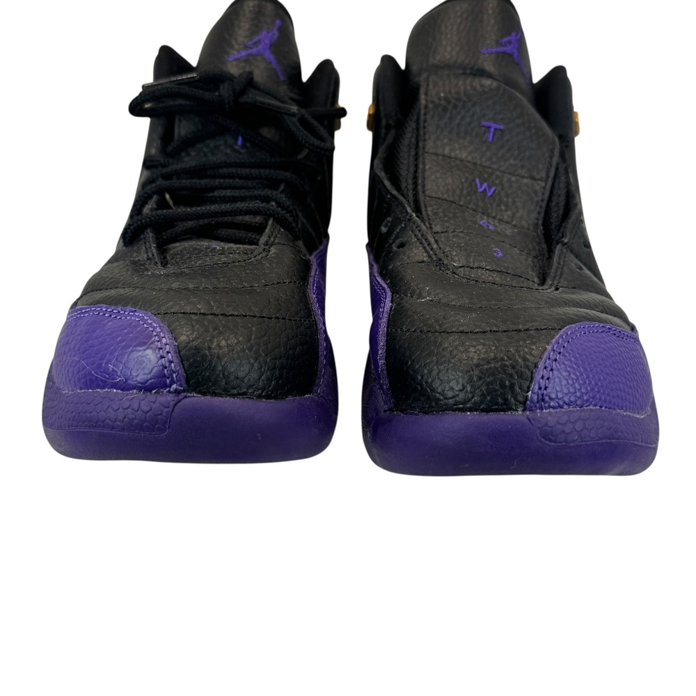Kids Air Jordan 12 Retro Black Purple Youth‎ Size 3Y Basketball Sneakers - Picture 6 of 9